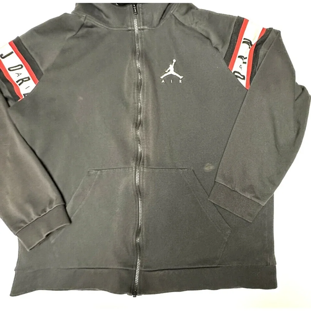 Air Jordan Black Tech Full-Zip Hoodie Mens Size XL